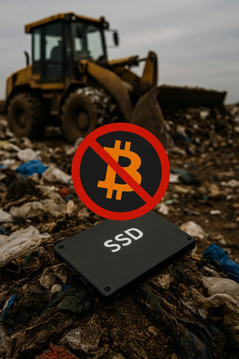 Die SSD mag auf der Deponie liegen, aber die 8000 verlorenen Bitcoin , ist wohl eher ein Mythos